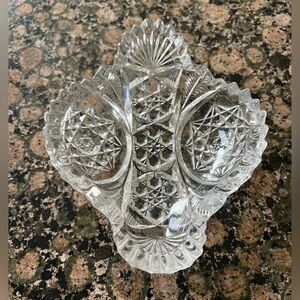 Vintage Glass Relish Dish EUC